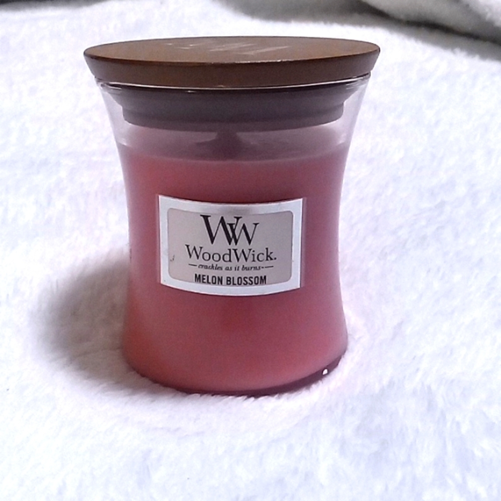 Melon Blossom Woodwick Mini 3oz Candle New